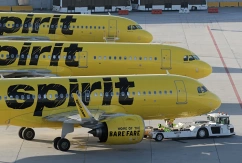 Airbus A320 Neo von Spirit Airlines auf dem Vorfeld vom Flughafen Fort Lauderdale., © AirTeamImages.com/Steven Marquez